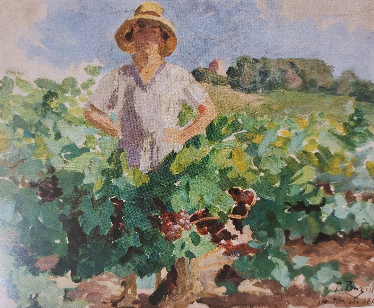 Jean-Frédéric Bazille-20-Giovane donna nei vigneti